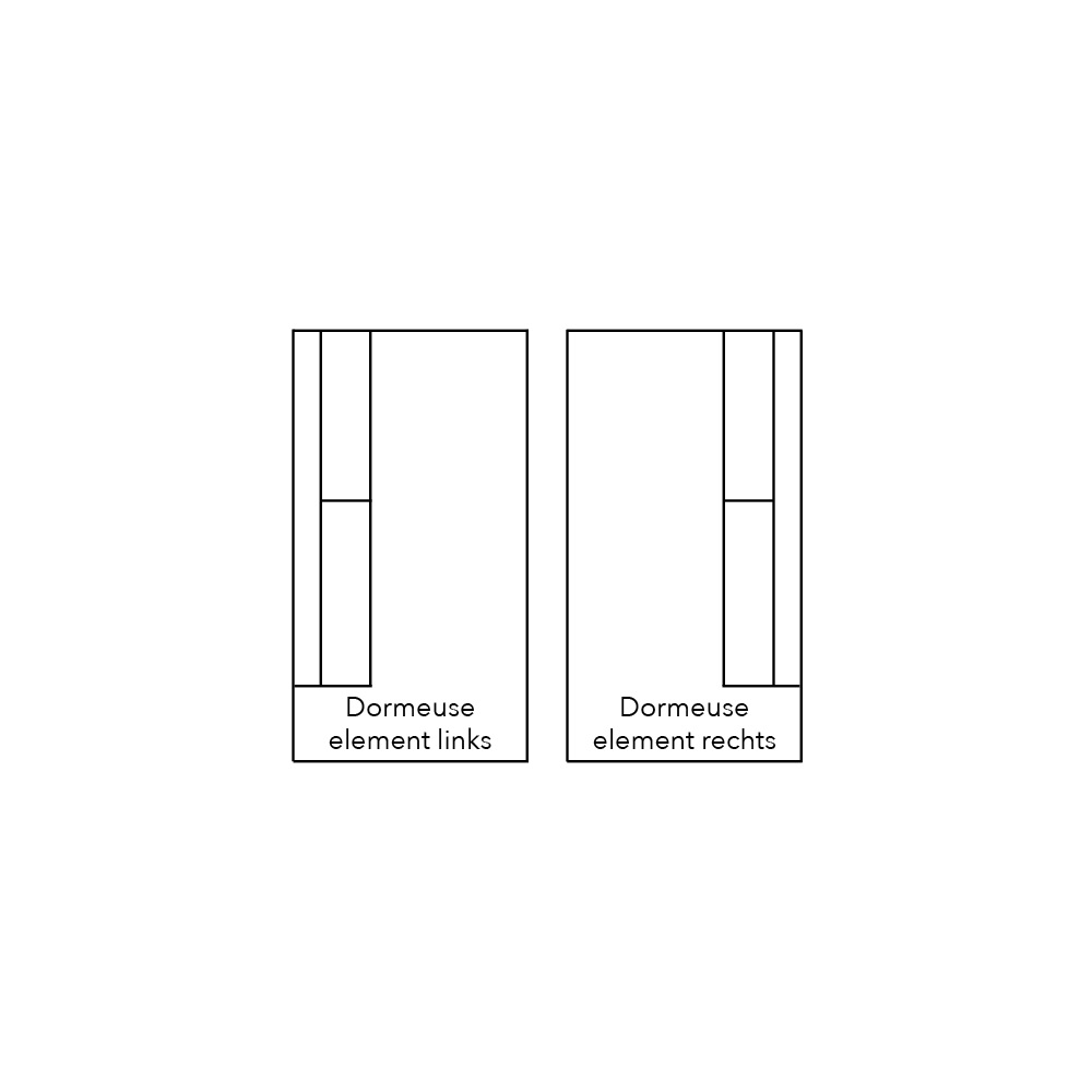 609612 - Dormeuse element met 1 arm vooraanstaand Rechts - stofgroep 1