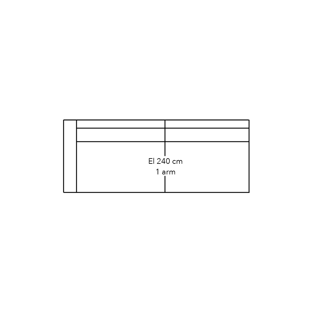 608041 - Element 240 met 1 arm voorstaand Links - stofgroep 1