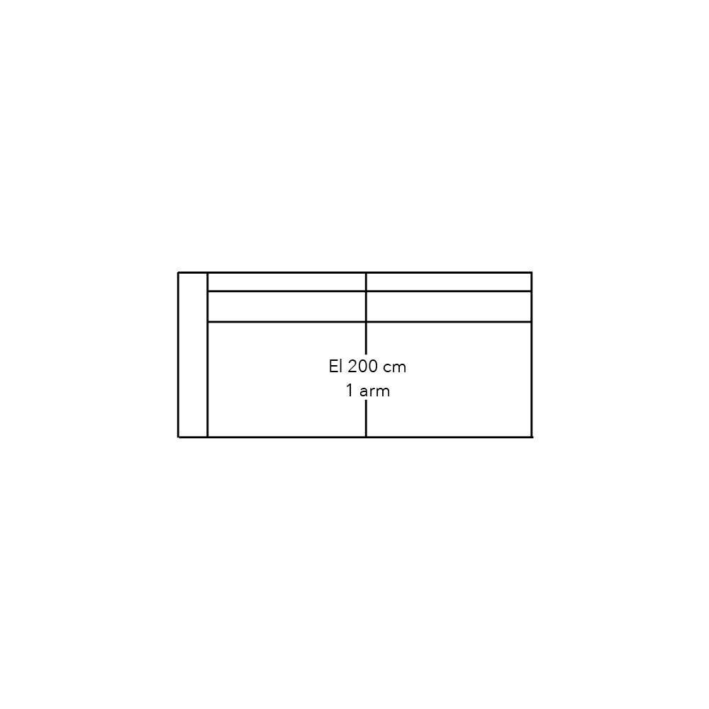 609033 - Element 200 met 1 arm voorstaand Links - stofgroep 1