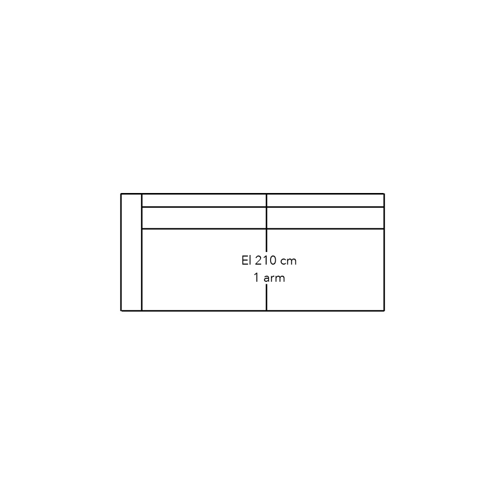 609038 - Element 210 met 1 arm voorstaand Rechts - stofgroep 1