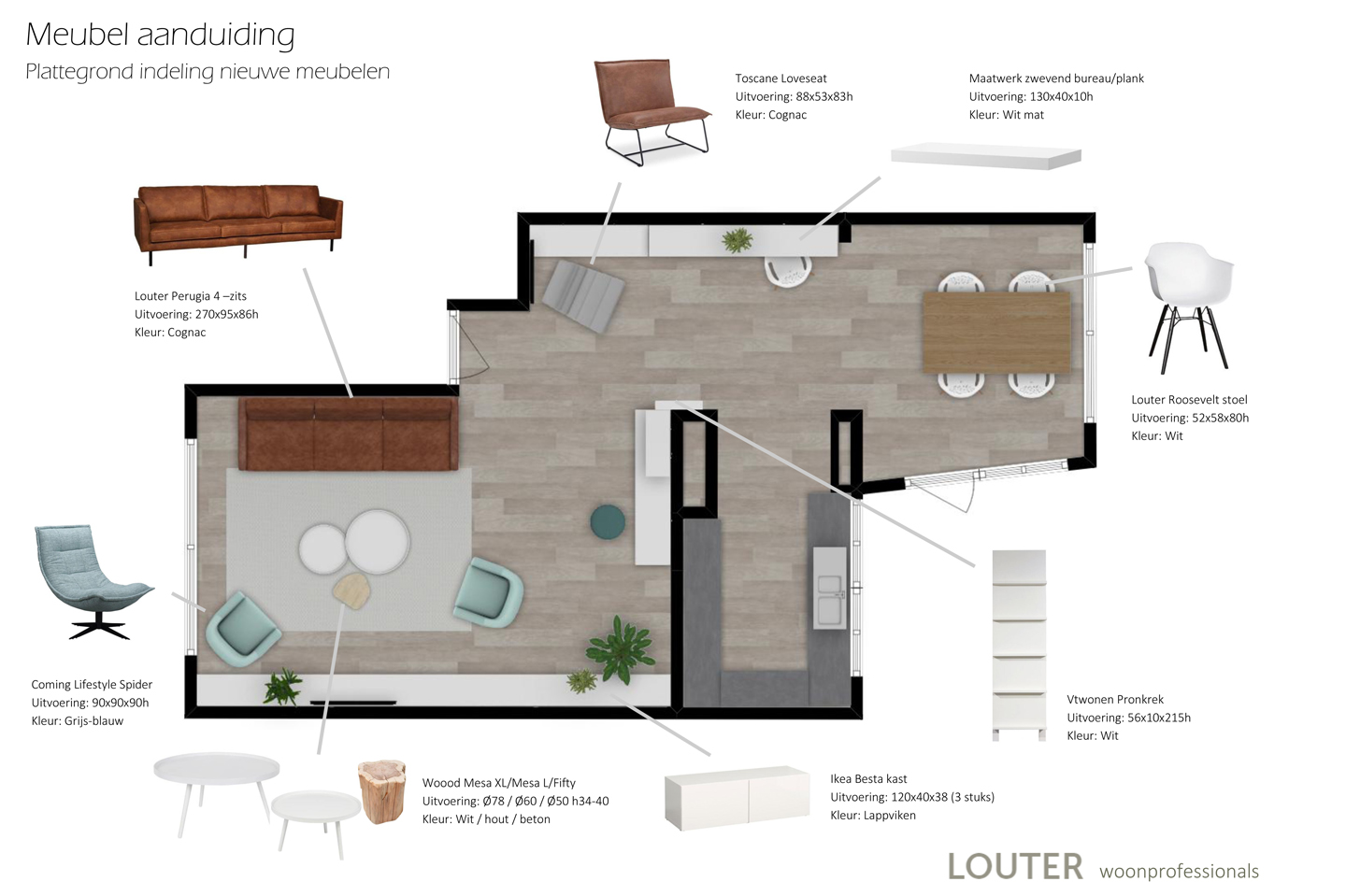 project 3 Louter Schoorl plattegrond